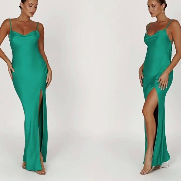 Meshki Dresses & Skirts - Meshki Jade Cowl Neck Backless Maxi Dress